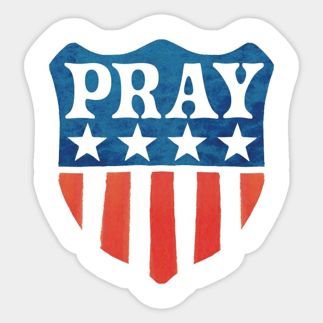 Pray America Sticker by incraftwetrust